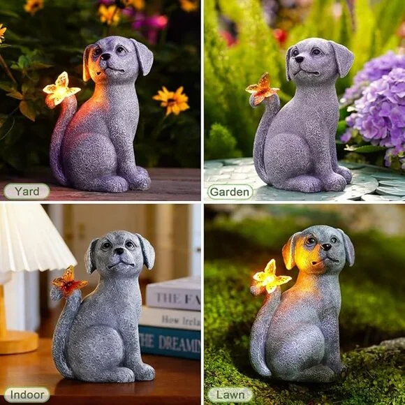 Nacome Solar Dog Outdoor Statues for Garden - Picture 3 of 8